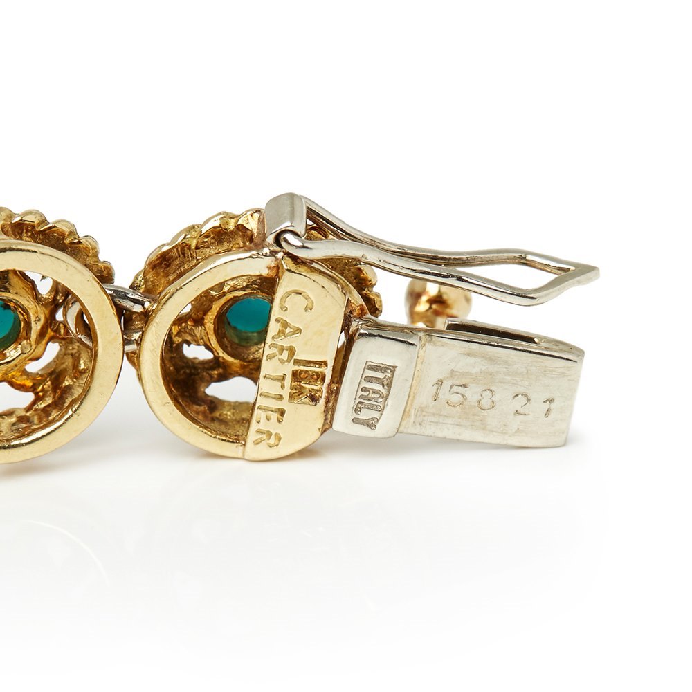 Cartier 18k Yellow Gold Turquoise Bracelet