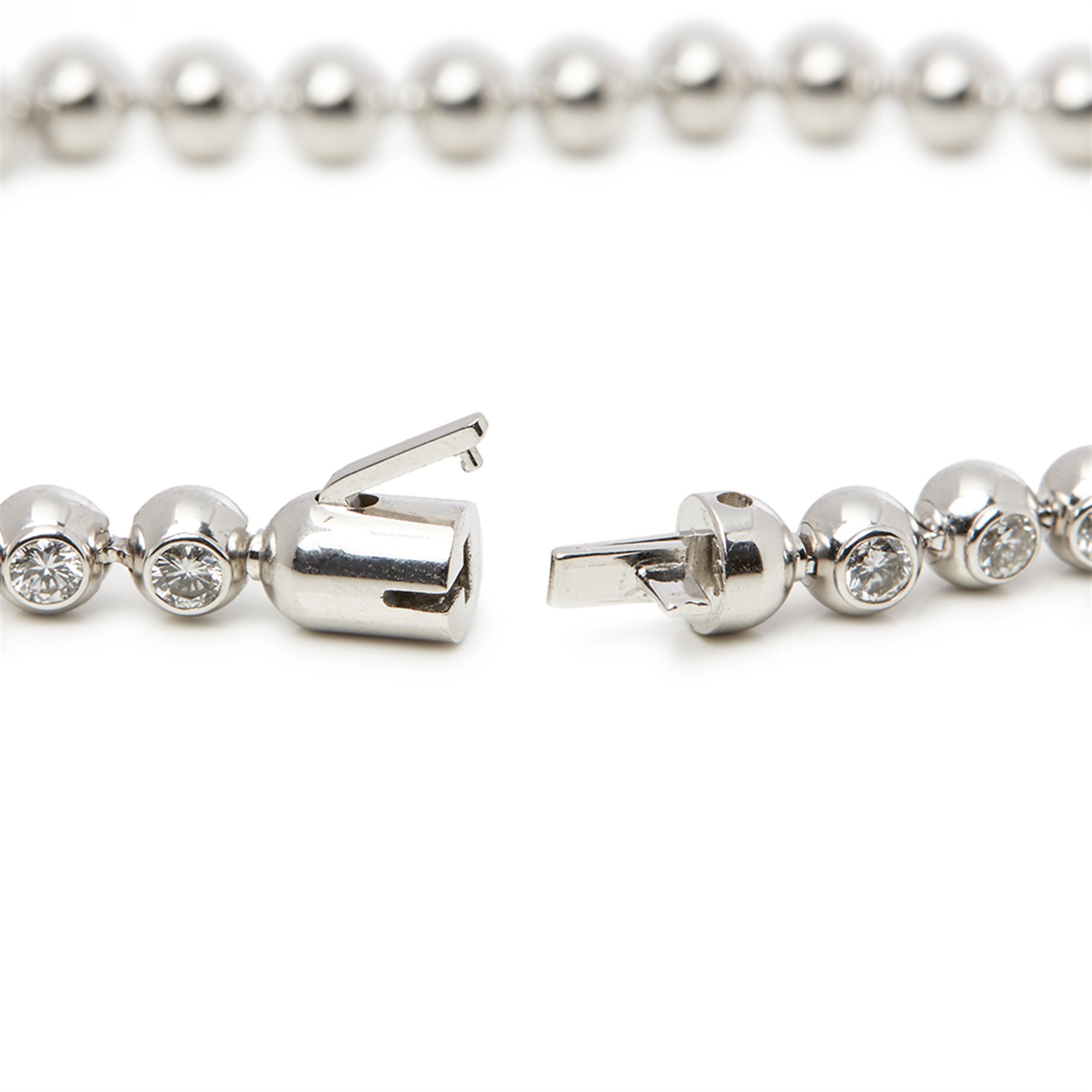 Cartier 18k White Gold Diamond Perles de Diamants Bracelet