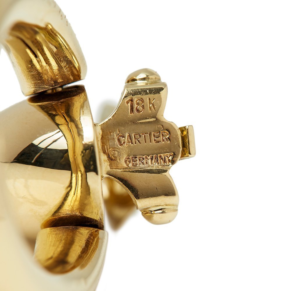 Cartier 18k Yellow Gold Door Knocker Clip-On Earrings