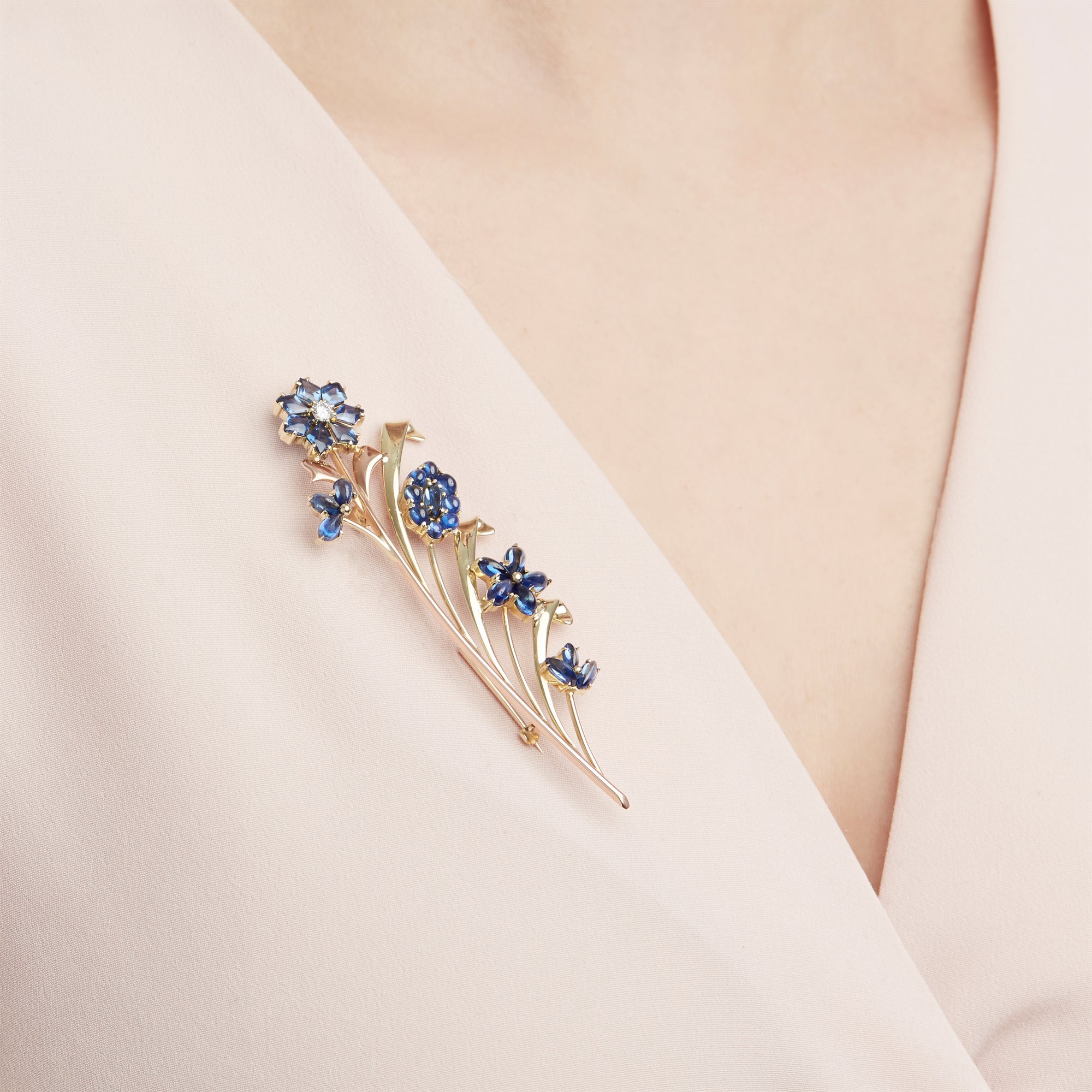 Tiffany & Co. Sapphire & Diamond Vintage Brooch