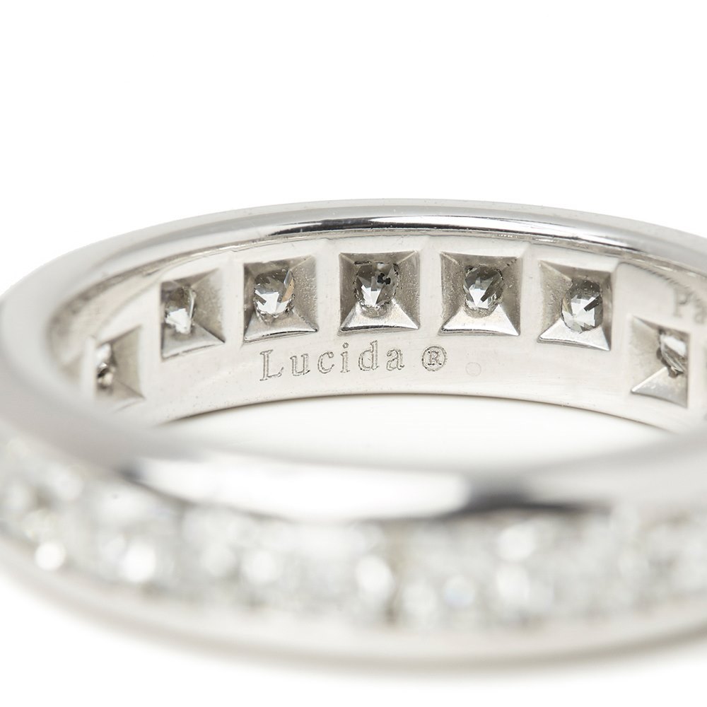 Tiffany & Co. Platinum Full Diamond Eternity Lucida Ring