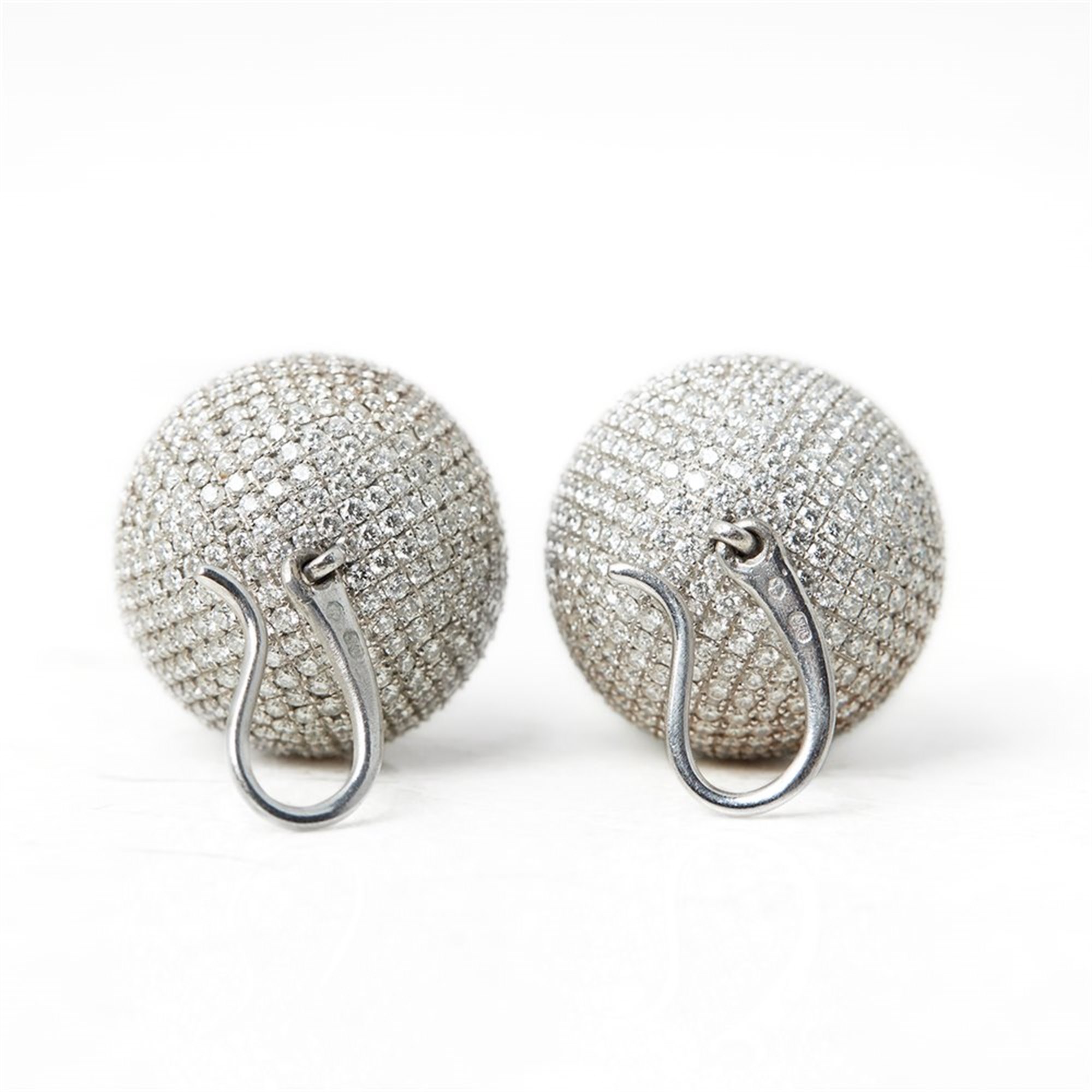 Bottega Veneta 18k White Gold Diamond Sfera Drop Earrings