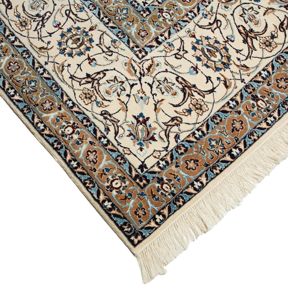 VINTAGE SQUARE HABIBIAN NAIN PERSIAN RUG 
