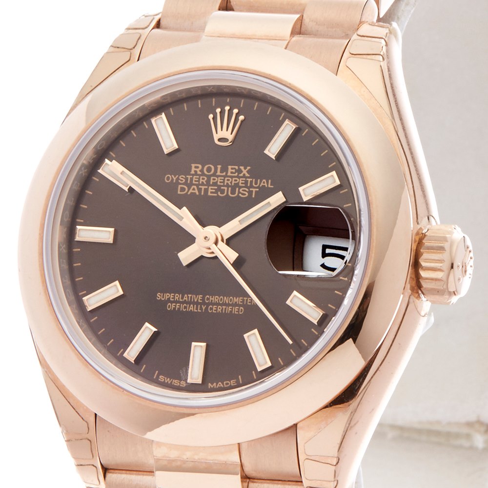 rolex datejust 28 rose gold