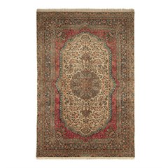 VINTAGE FARAJI SHERKAT LAVER PERSIAN RUG