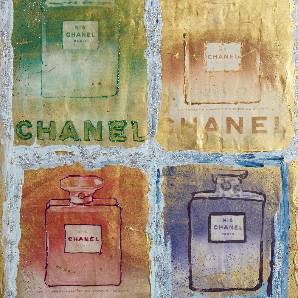 PIETRO PSAIER CHANEL PERFUME BOTTLES MIXED MEDIA 1970's Believed to date from the 1970's