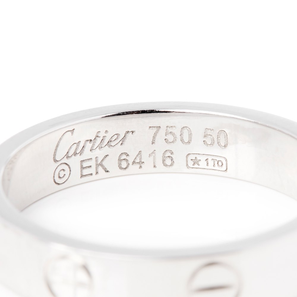 Cartier 18k White Gold Mini Love Ring