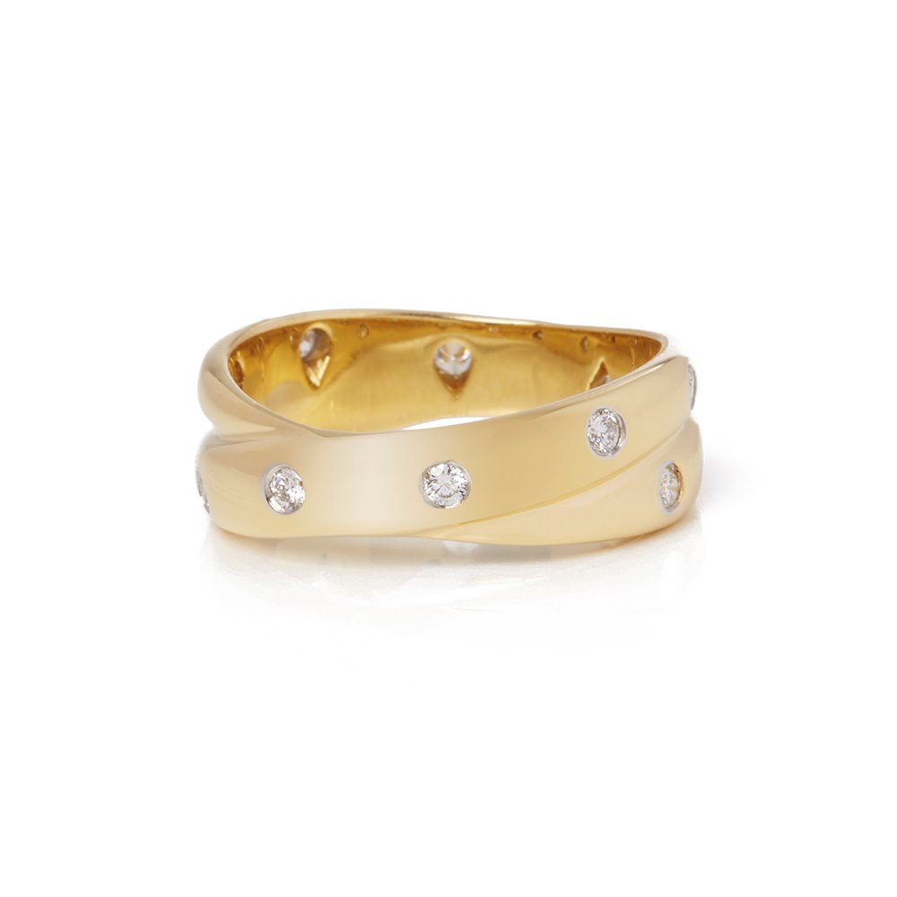 Tiffany & Co. 18k Yellow Gold Diamond Crossover Etoile Ring