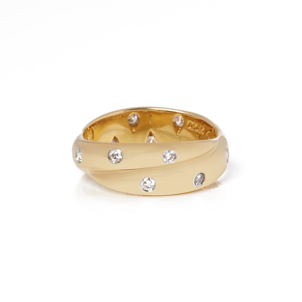 Tiffany & Co. 18k Yellow Gold Diamond Crossover Etoile Ring