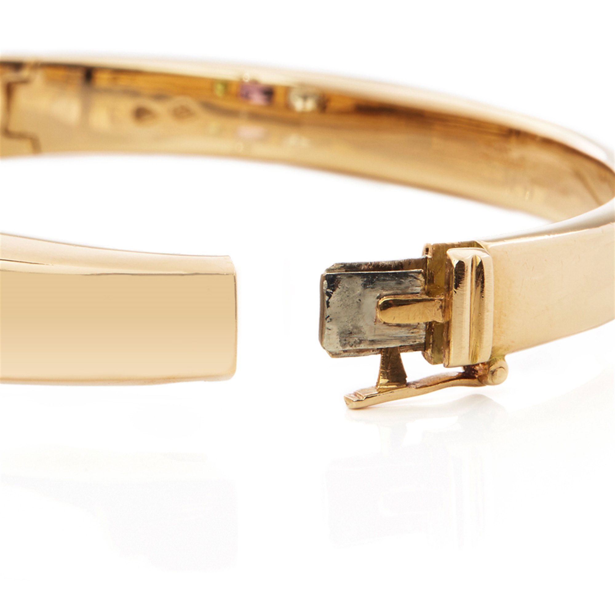 Chanel 18k Yellow Gold Amethyst Peridot Baroque Bracelet