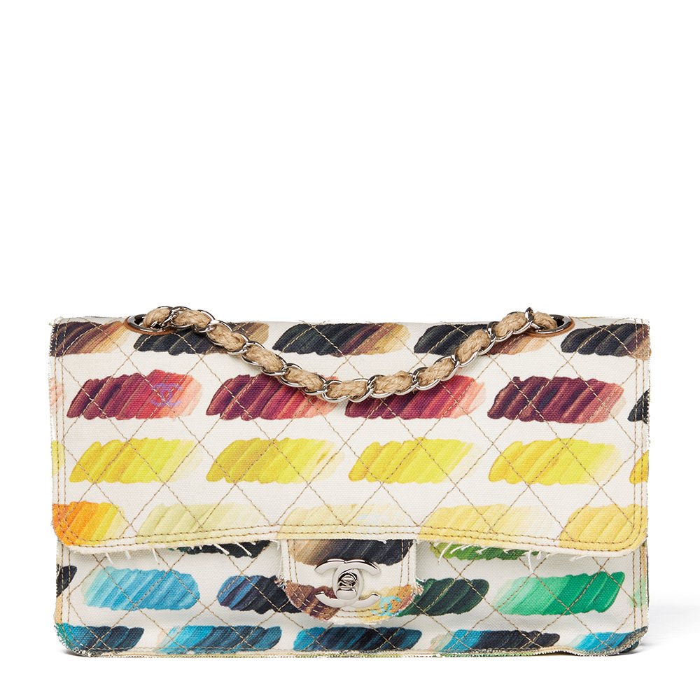 Chanel Multicolor Quilted Canvas Watercolour Colorama Flap Bag