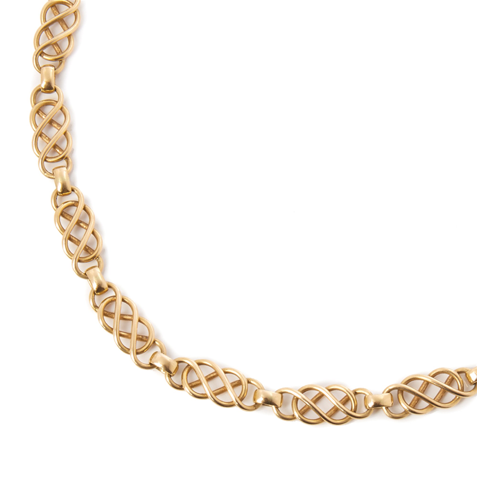 Georg Jensen 18k Yellow Gold Vintage Link Design Necklace