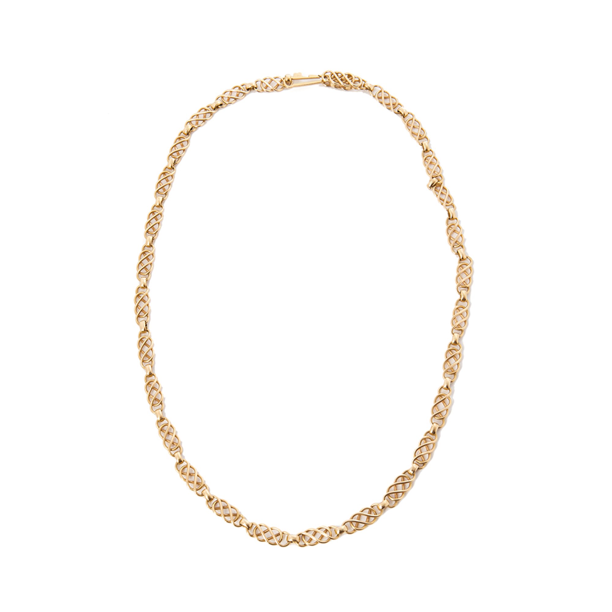 Georg Jensen 18k Yellow Gold Vintage Link Design Necklace