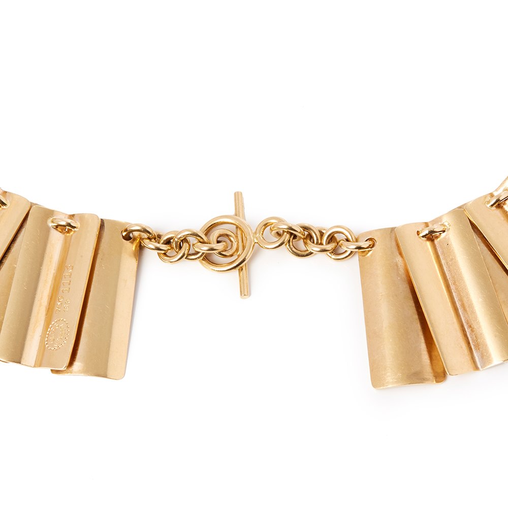 Georg Jensen 18k Yellow Gold Large Rare Vintage Link Design Necklace