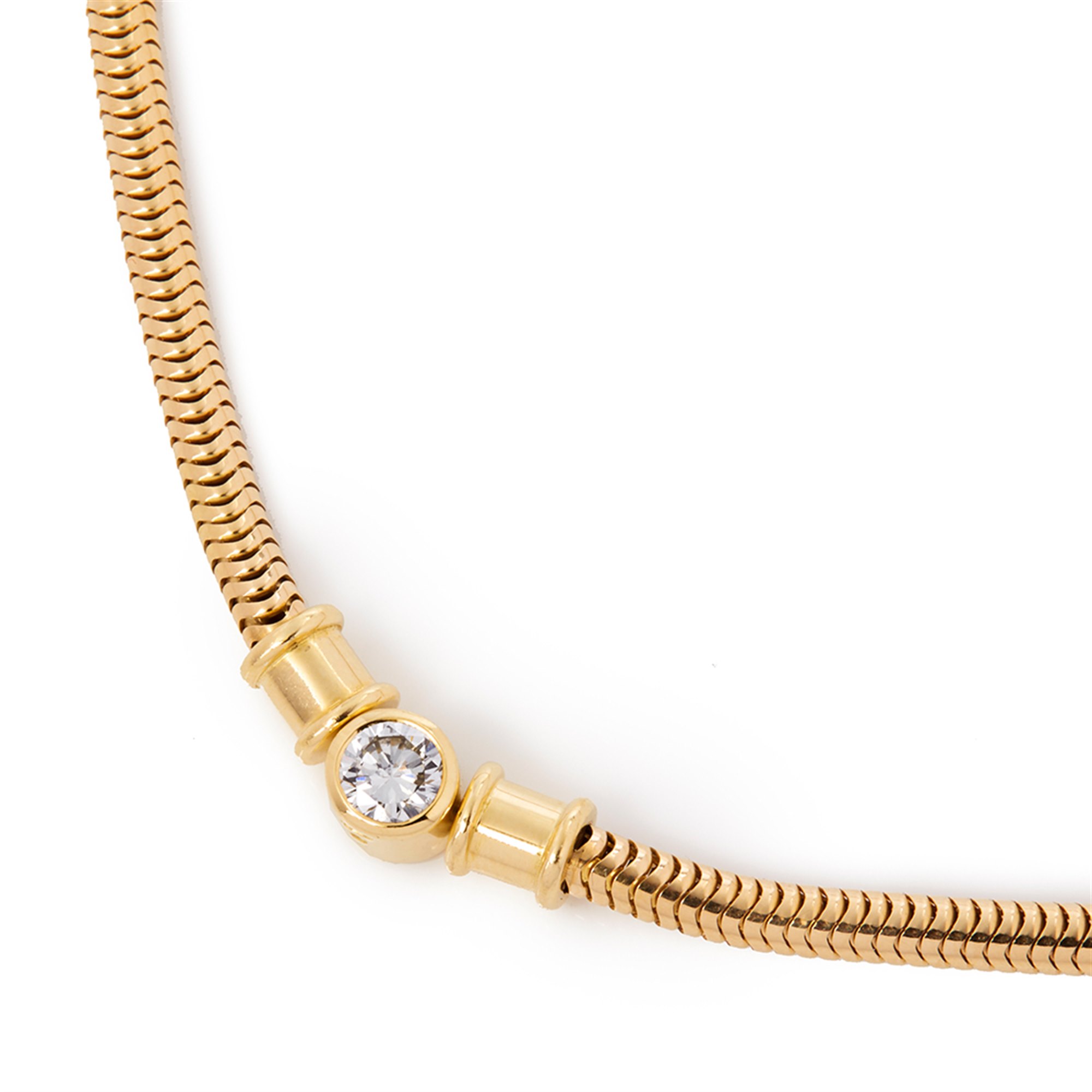 Theo Fennell 18k Yellow Gold Solitaire Diamond Necklace