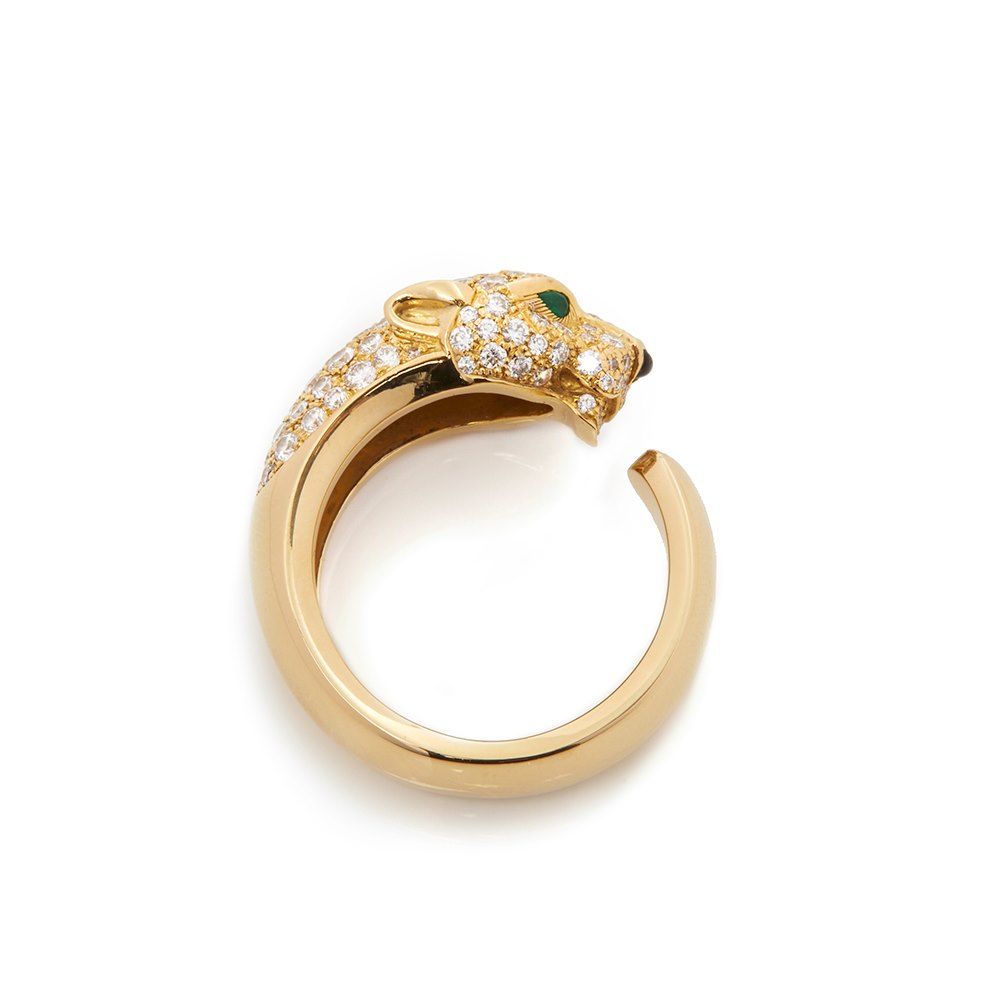 Cartier 18k Yellow Gold Diamond Panthère Ring