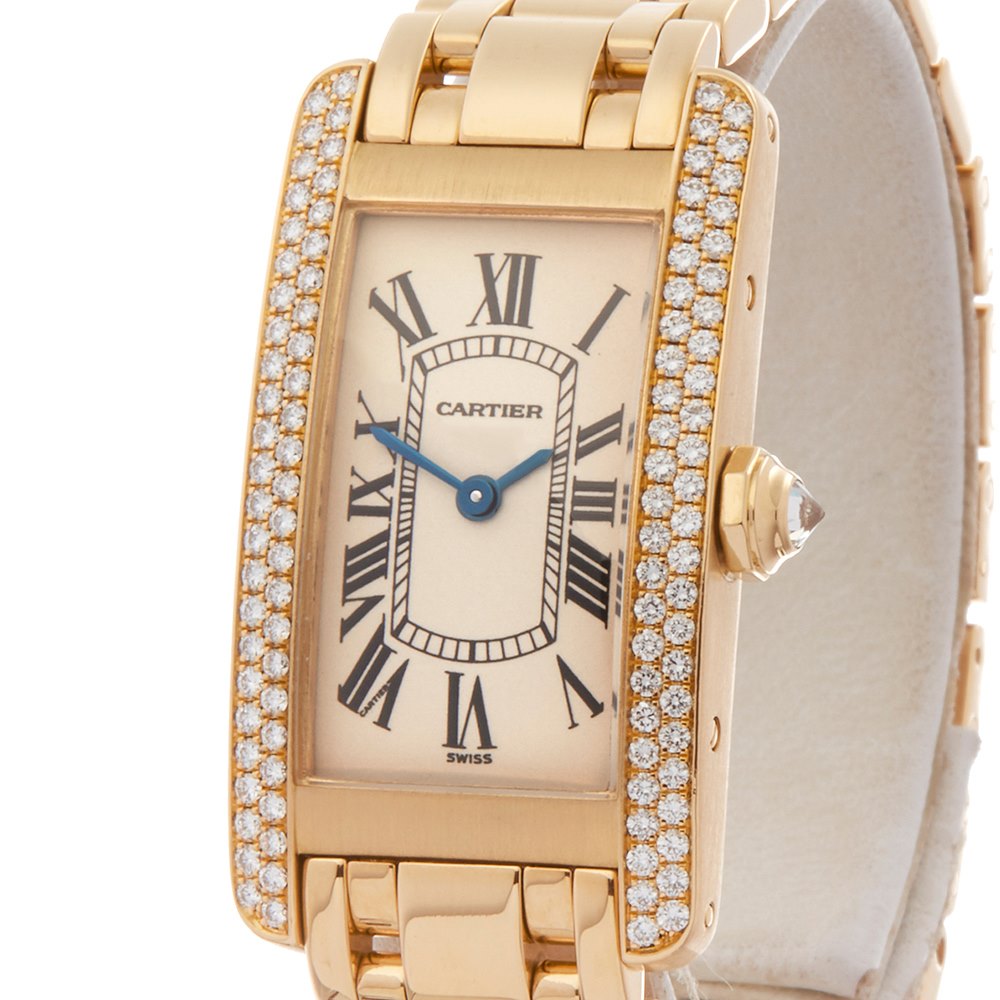 cartier tank americaine 18k yellow gold