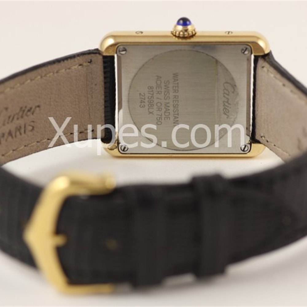 cartier tank solo mens gold