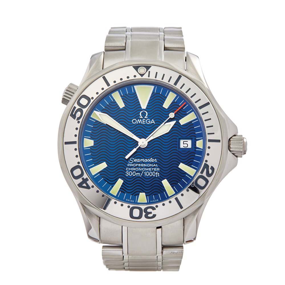 omega seamaster blue wave dial
