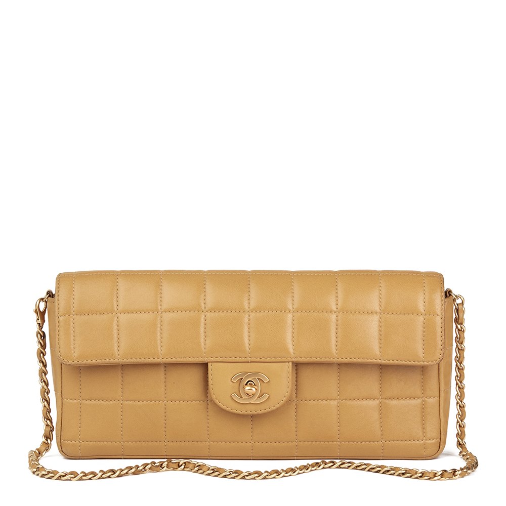 Chanel East West Chocolate Bar Flap Bag 2003 HB1739 | Second Hand Handbags