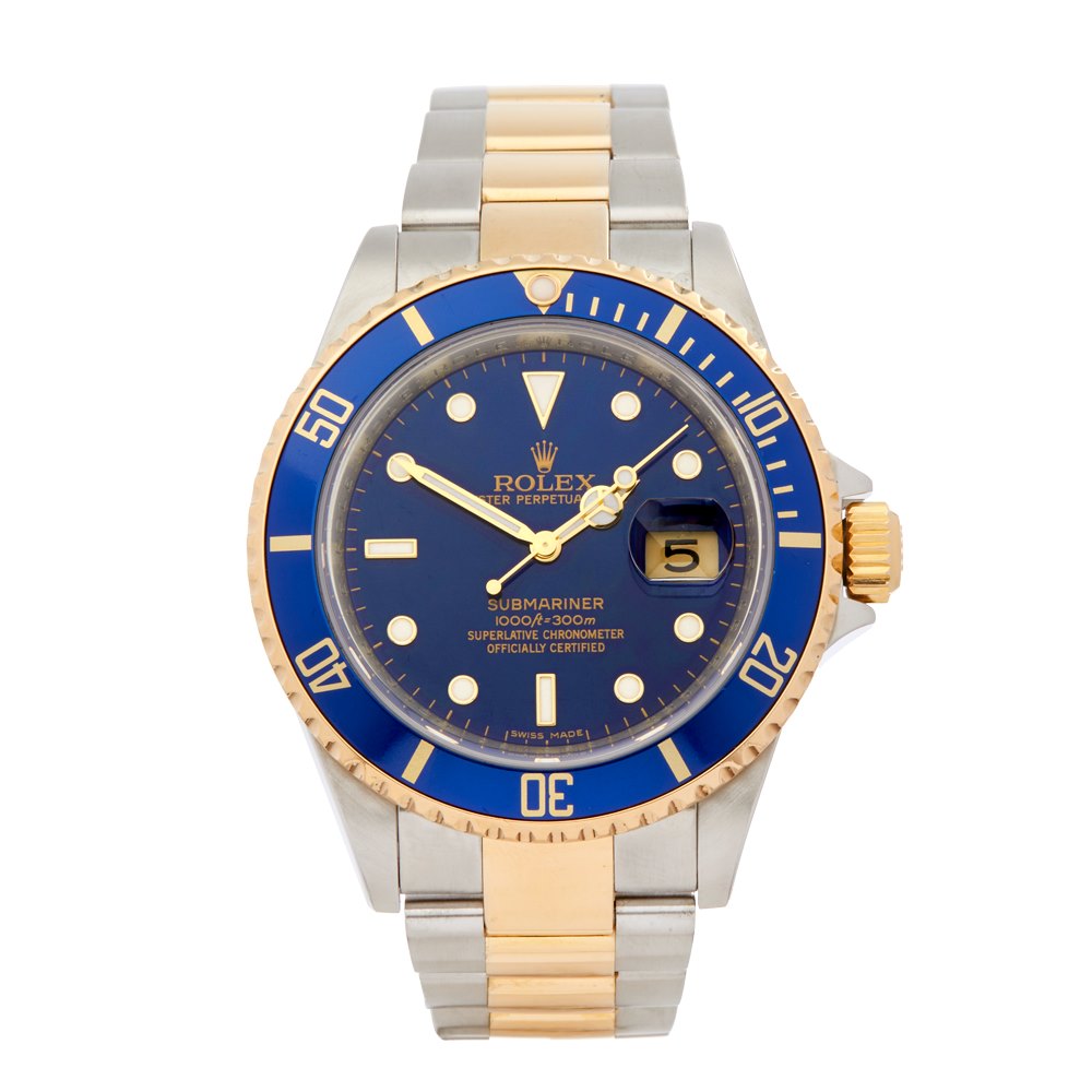 rolex submariner gold blue price
