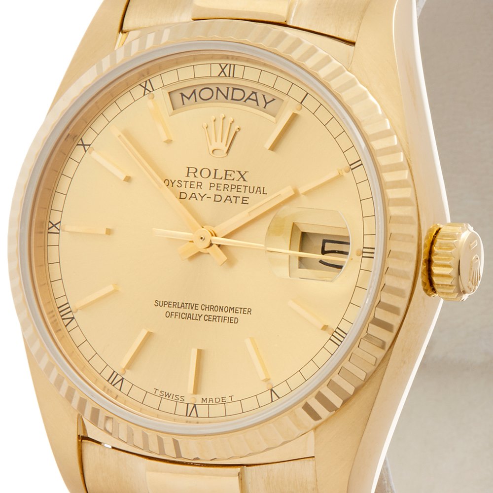 rolex day date 36mm yellow gold