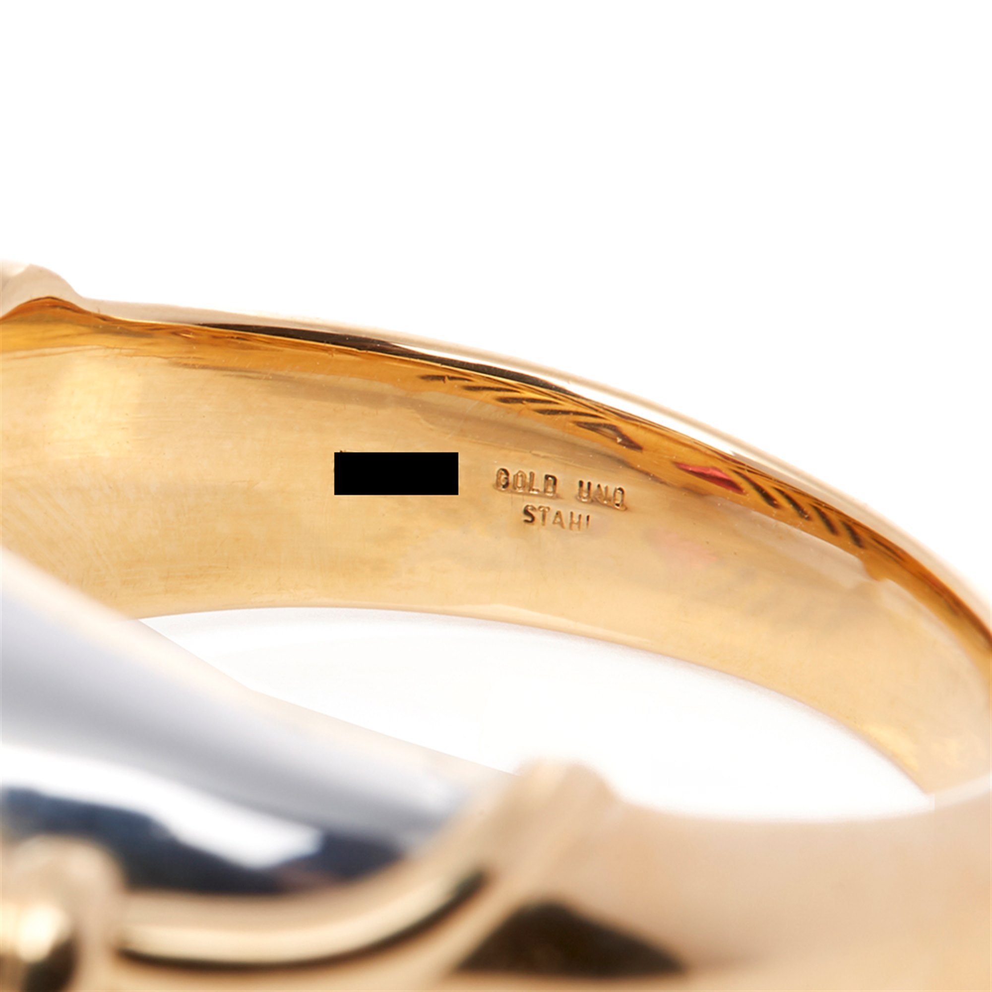 Bulgari 18k Yellow & White Gold Cabochon Tourmaline Ring
