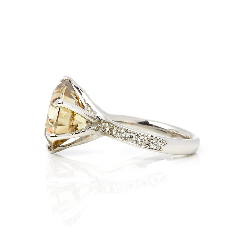 Moissanite 18k White Gold Moissanite & Diamond Cocktail Ring