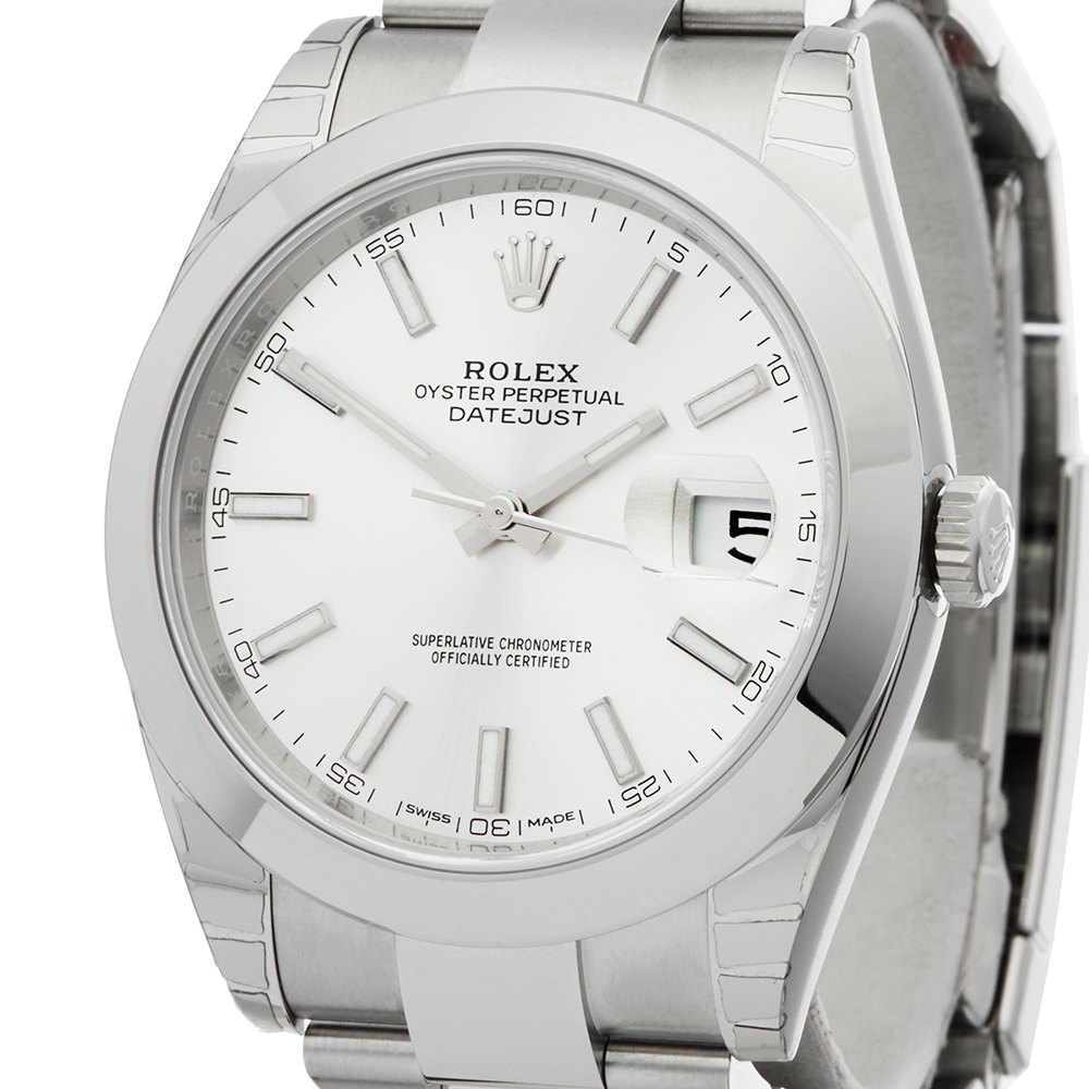 rolex datejust 41 stainless steel