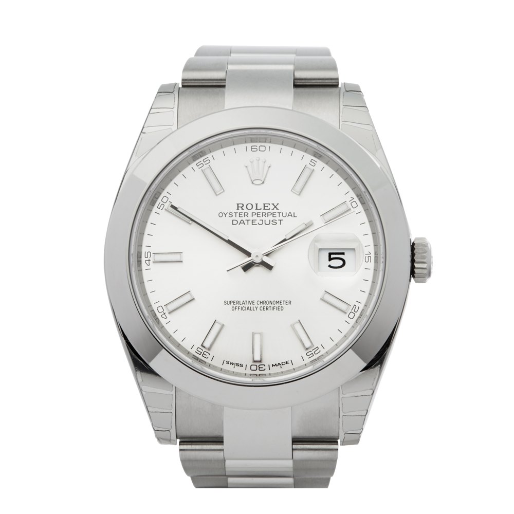 rolex datejust 41 stainless steel