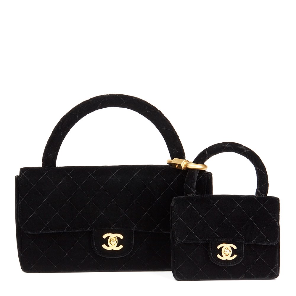 Chanel Medium Classic Kelly Flap Bag Mini Carm Set 1995 HB1860 | Second  Hand Handbags