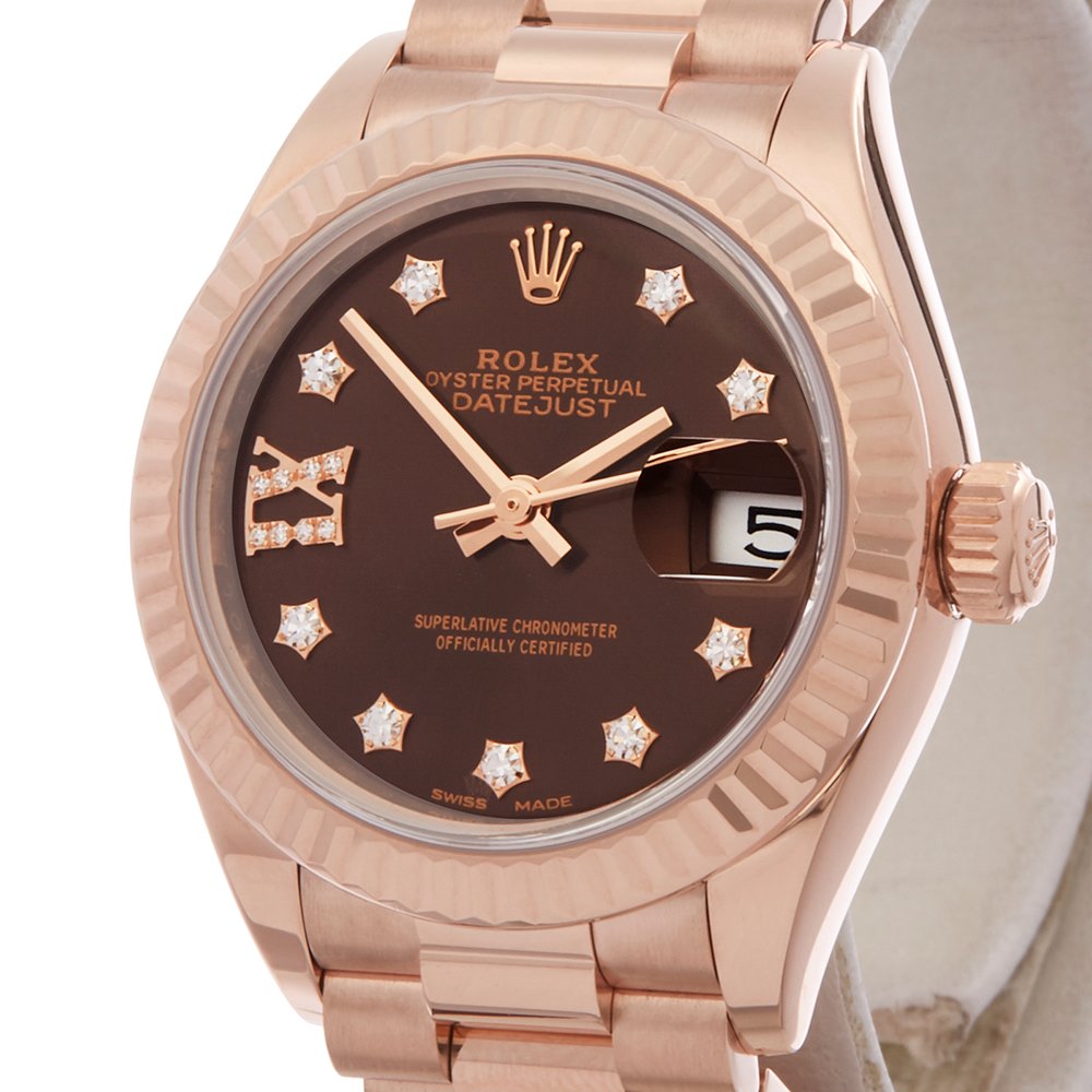 rolex datejust 28 rose gold