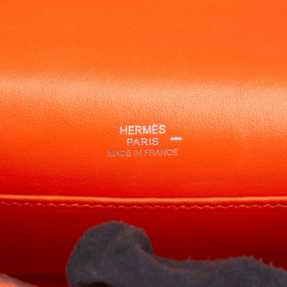 Hermès Orange Lizard Leather Kelly Pochette