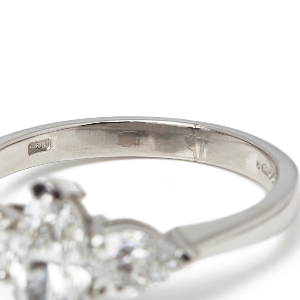 Diamond Platinum Marquise Cut Diamond Engagement Ring