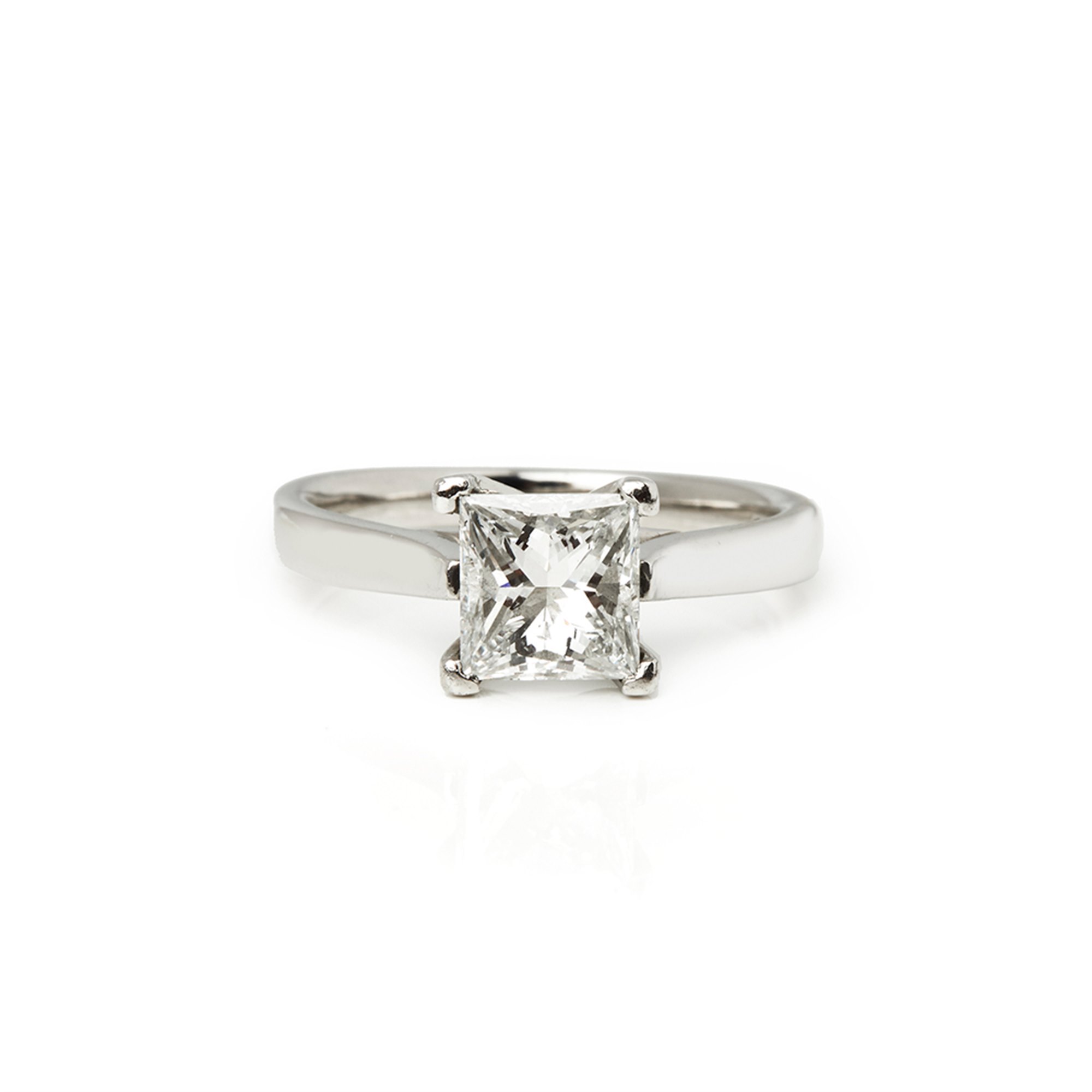 Diamond Platinum Princess Cut Diamond Solitaire Engagement Ring