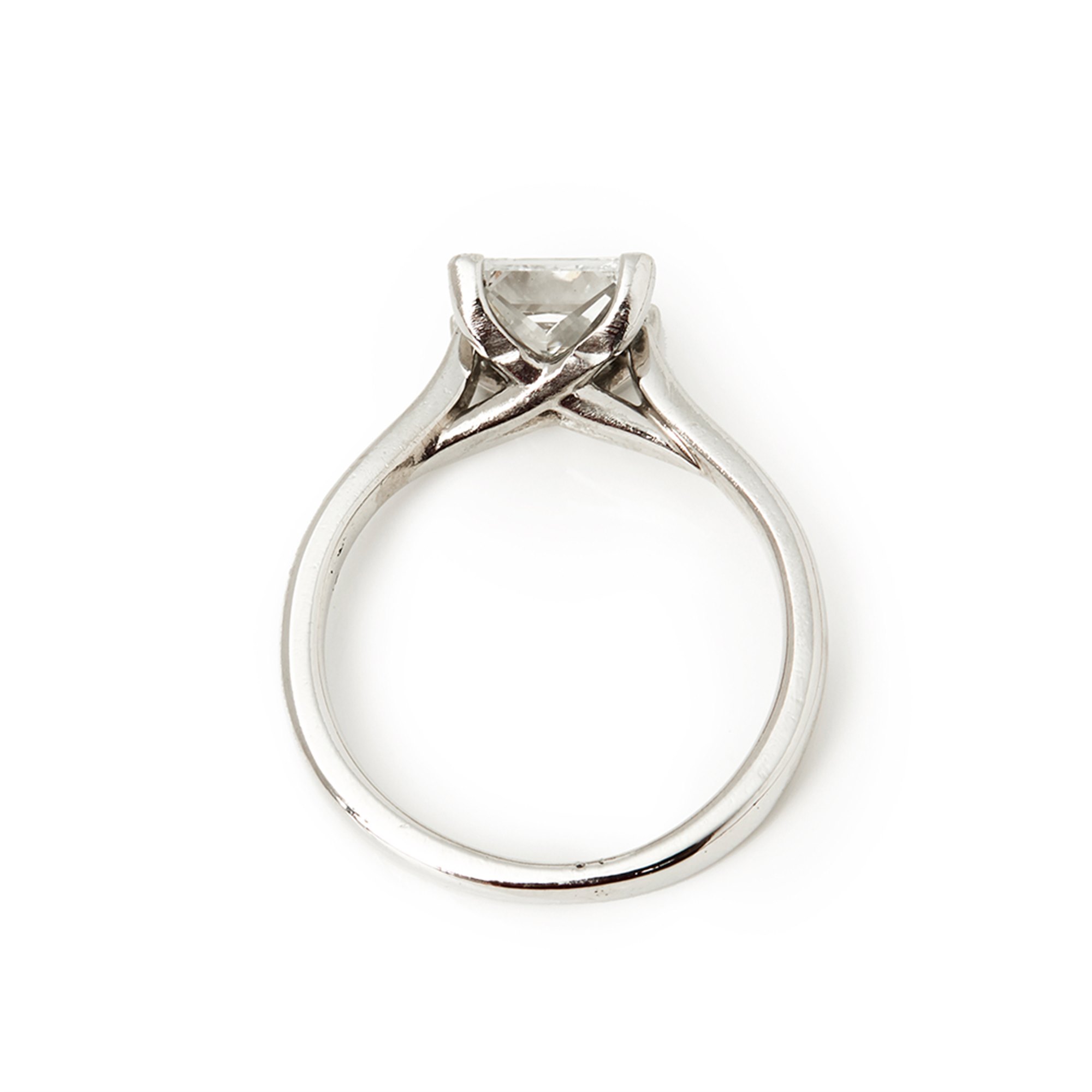 Diamanten Platinum Princess Cut Diamond Solitaire Engagement Ring