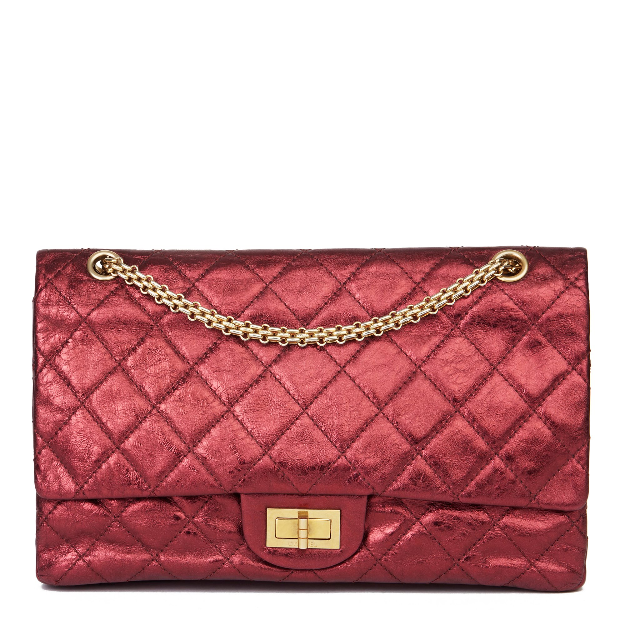 chanel dark red bag