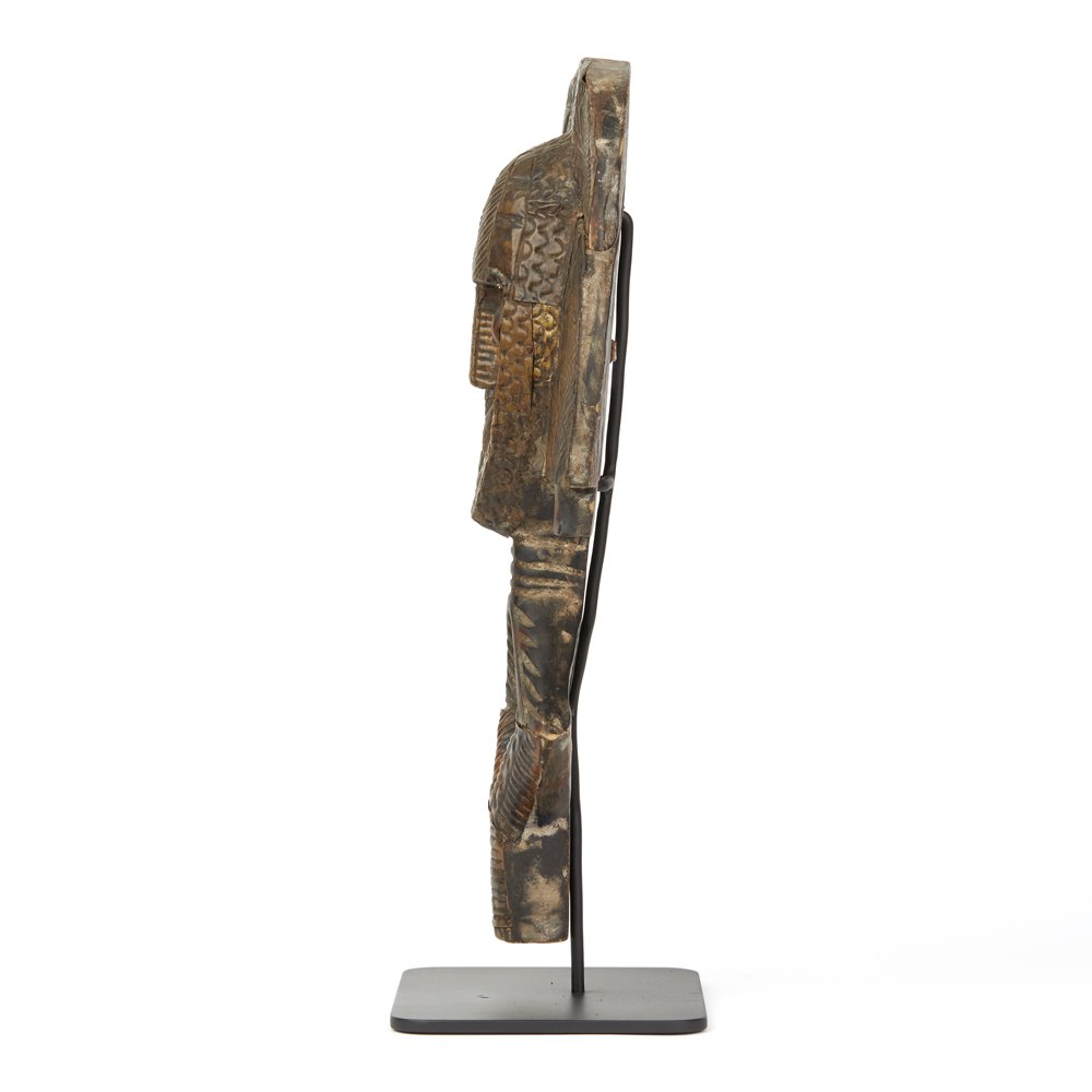 AFRICAN GABON MOUNTED KOTA TRIBE RELIQUARY FIGURE 20TH C. Believed first half 20th Century