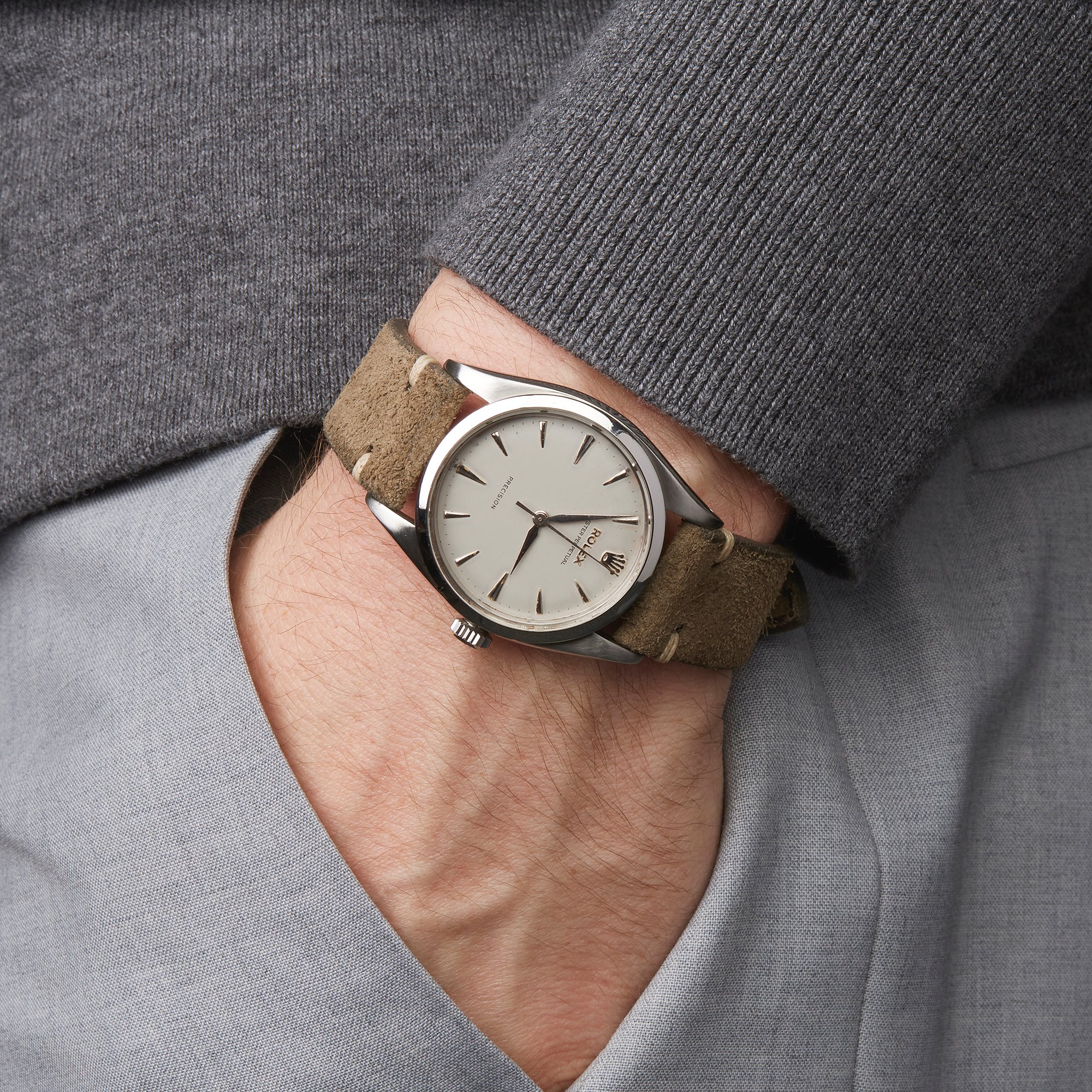 oyster perpetual 36 leather strap