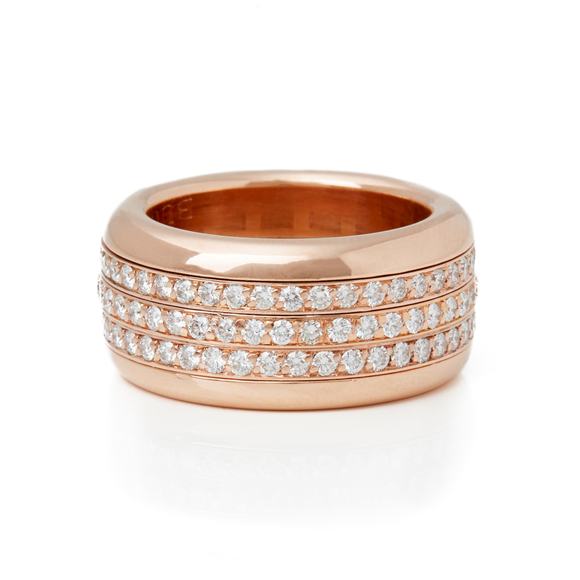 Bucherer 18k Rose Gold Diamond Rotating Variato Ring