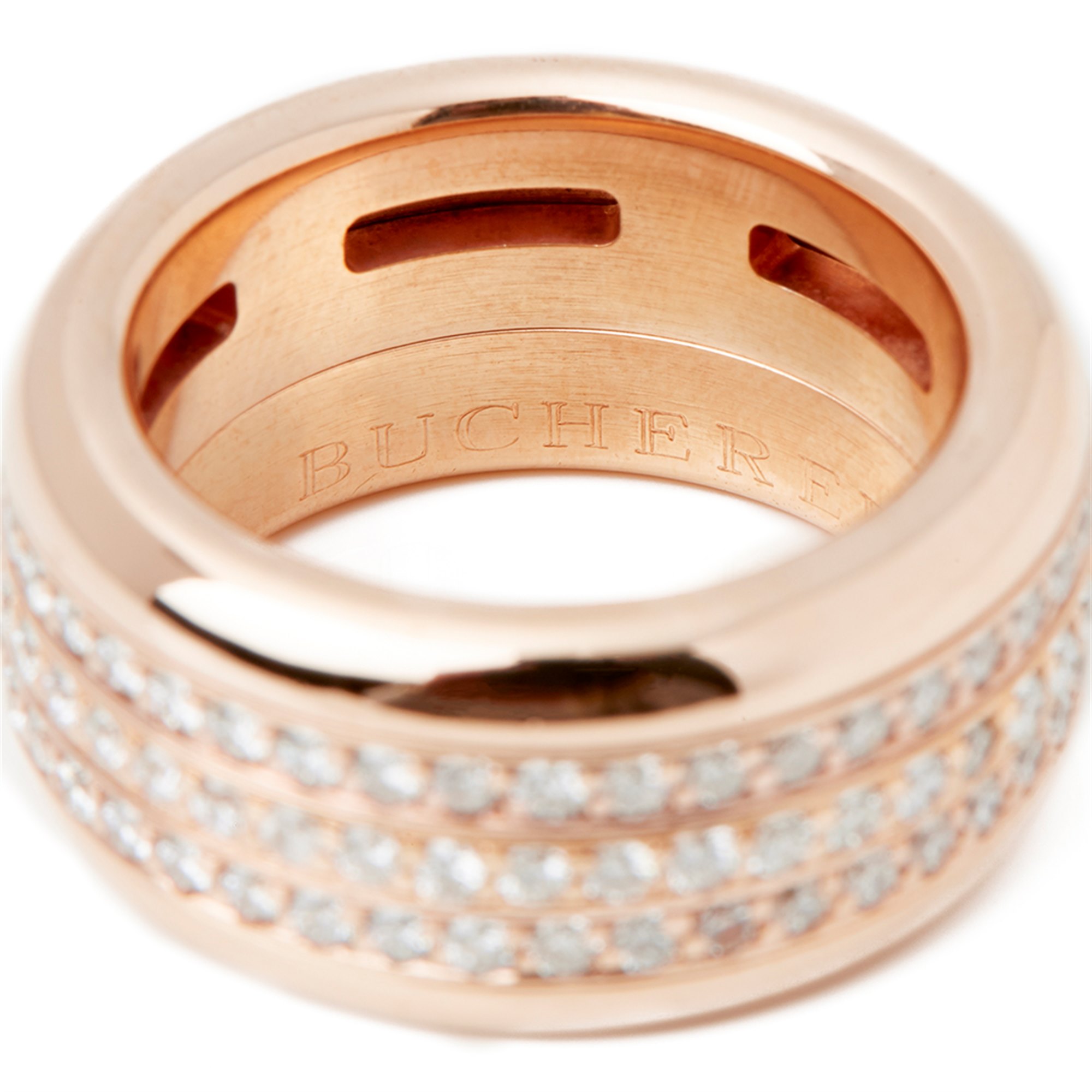 Bucherer 18k Rose Gold Diamond Rotating Variato Ring