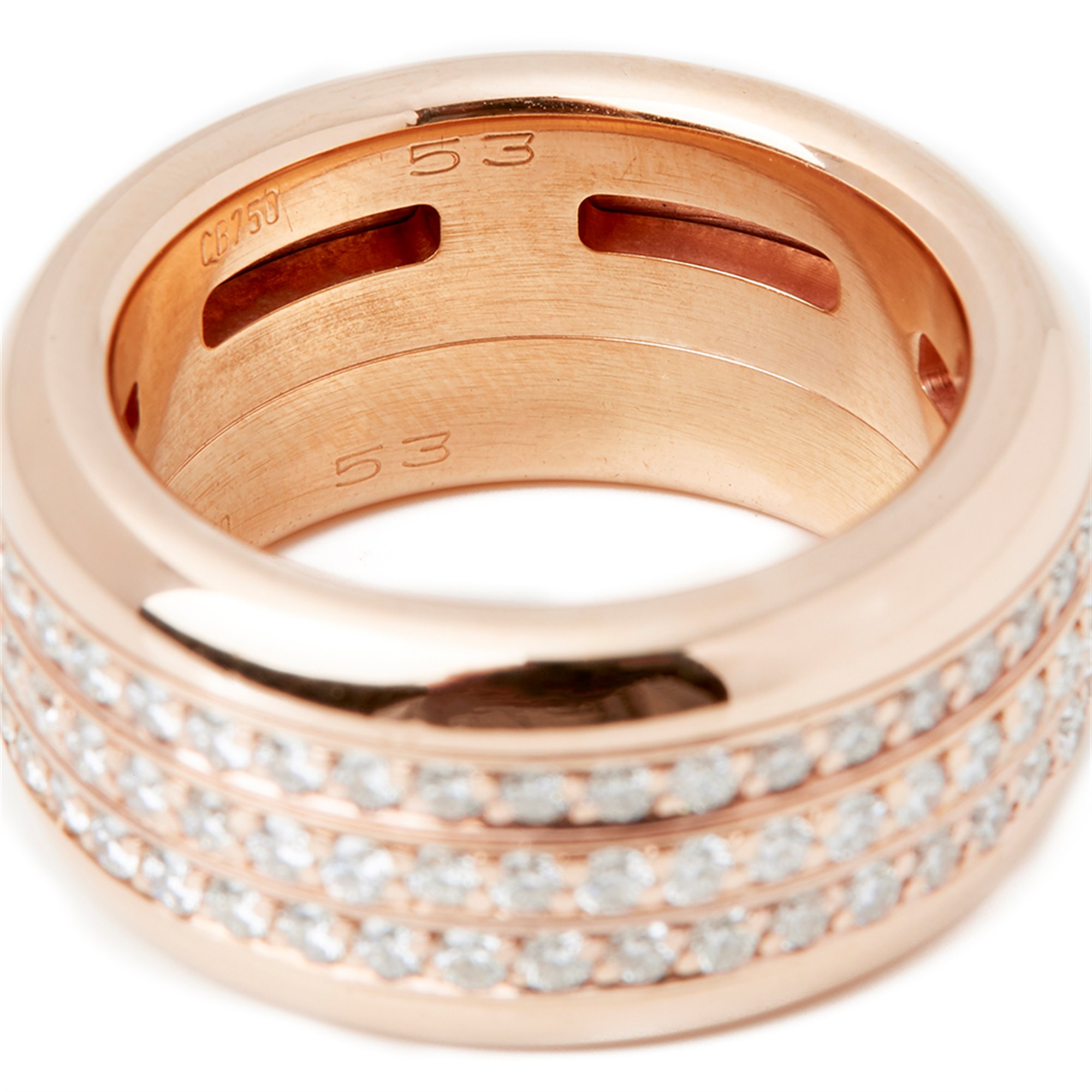 Bucherer 18k Rose Gold Diamond Rotating Variato Ring