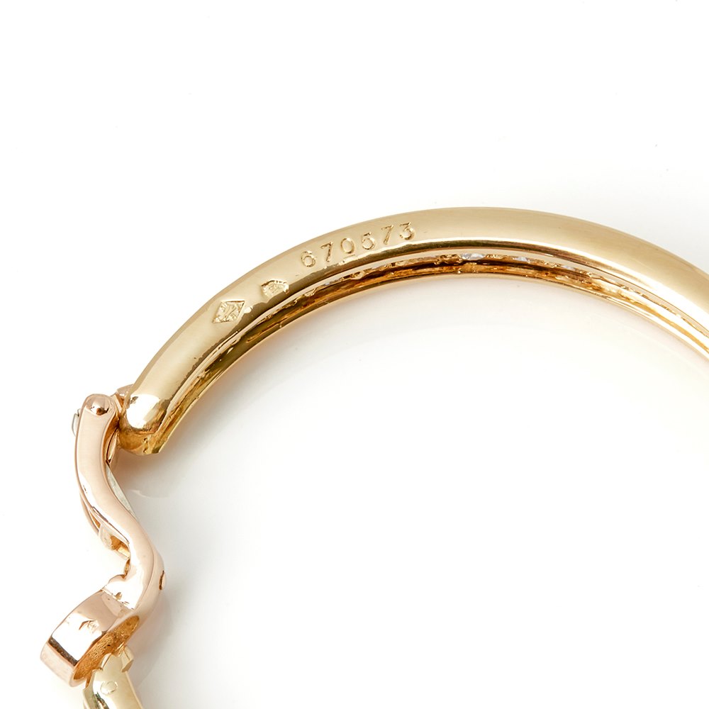 Cartier 18k Yellow Gold Diamond Inside Out Hoop Earrings