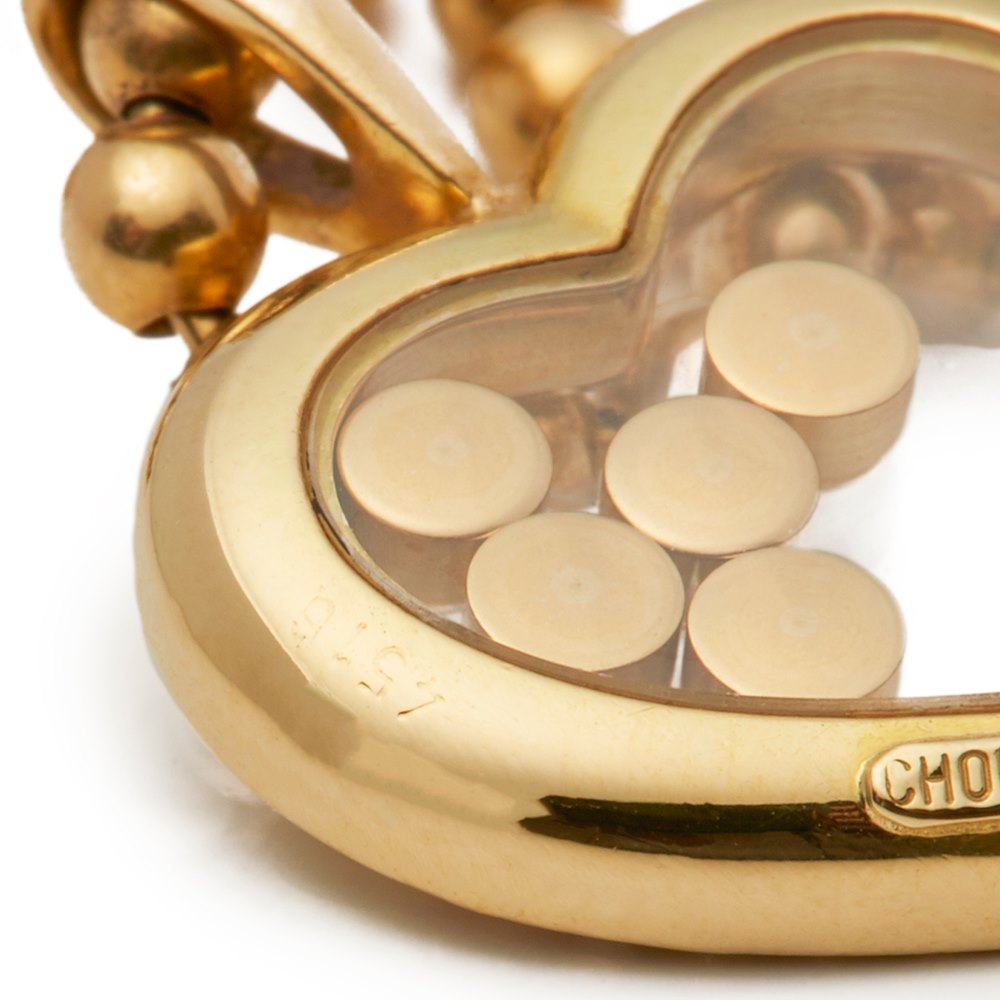 Chopard 18k Yellow Gold Happy Diamonds Pendant Necklace