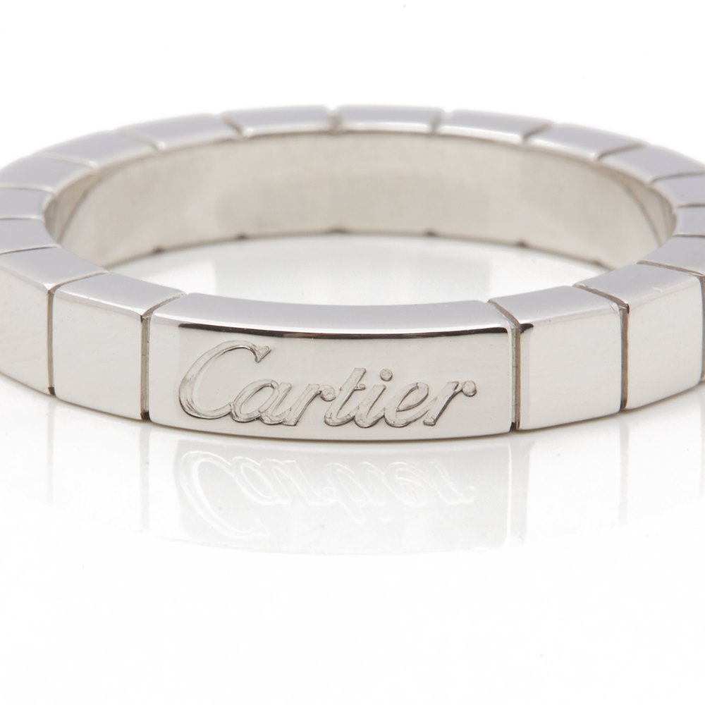 Cartier 18k White Gold Lanieres Band Ring COM1740 Second Hand Jewellery