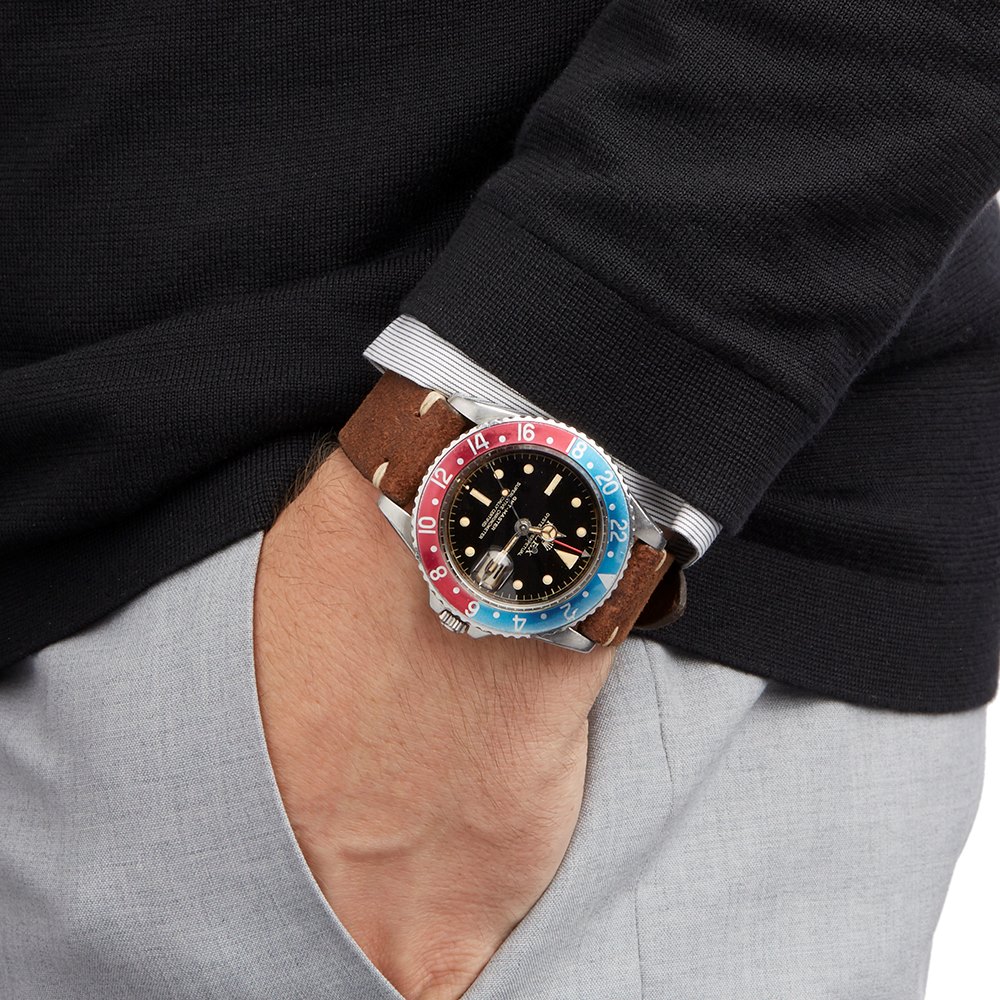 Rolex GMT-Master "Pepsi" Small GMT Hand Stainless Steel 1675