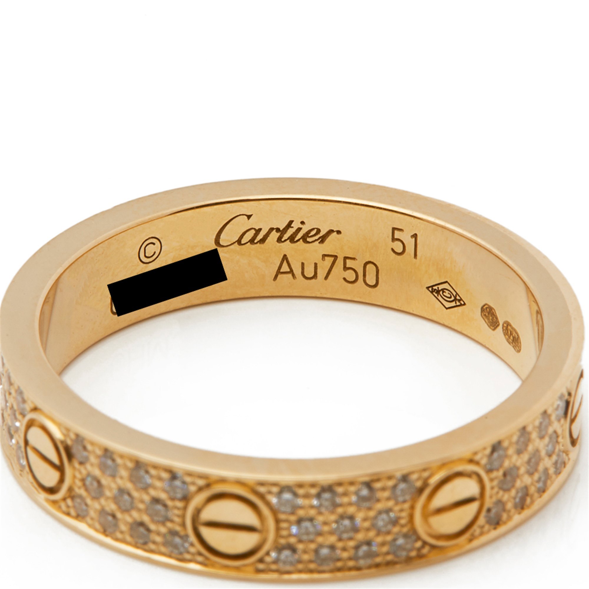 Cartier 18k Yellow Gold Diamond Love Ring