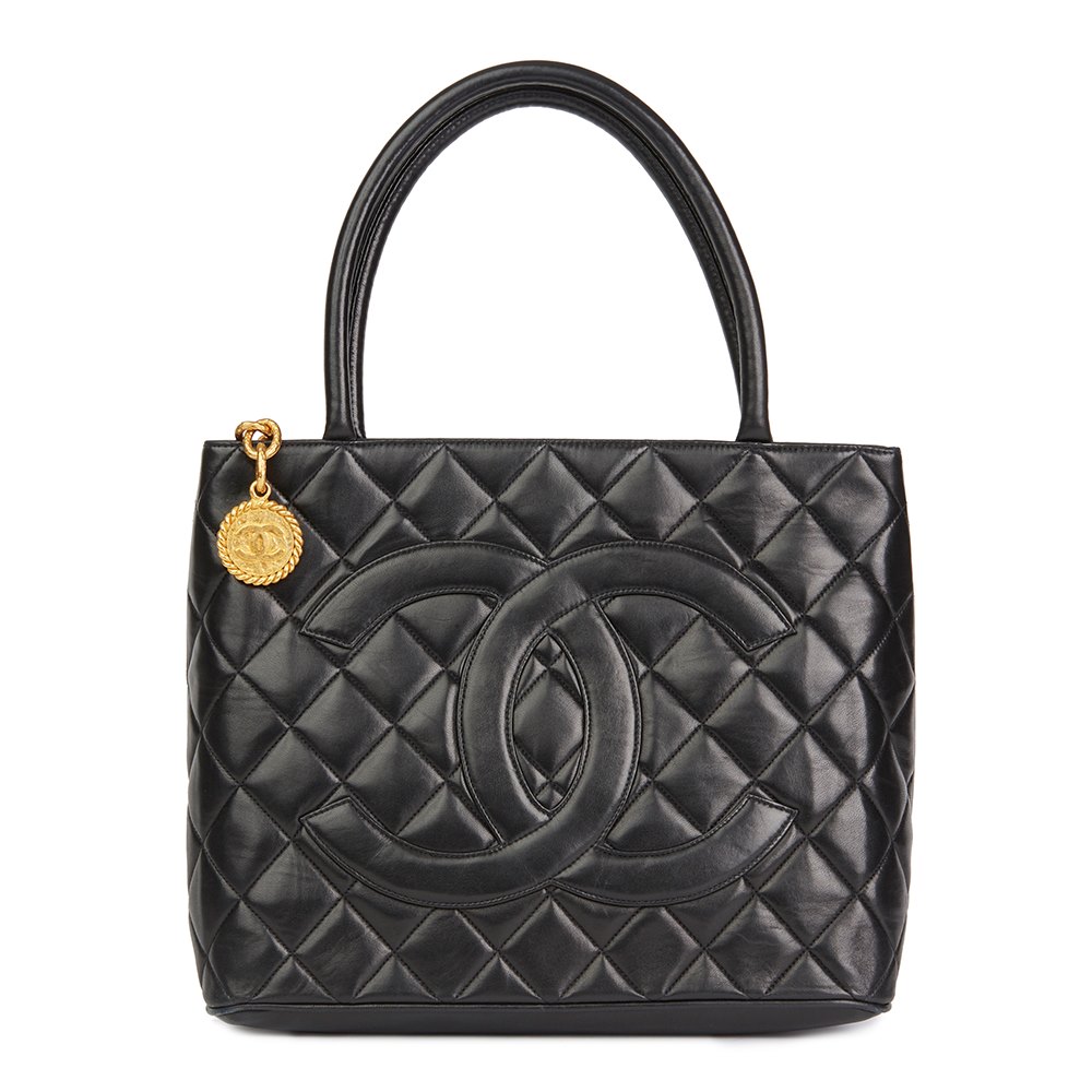 chanel quilted lambskin tote