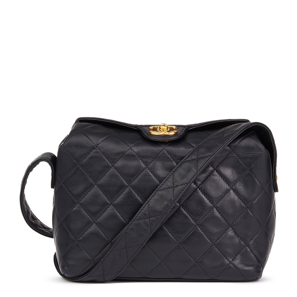 navy quilted handbag