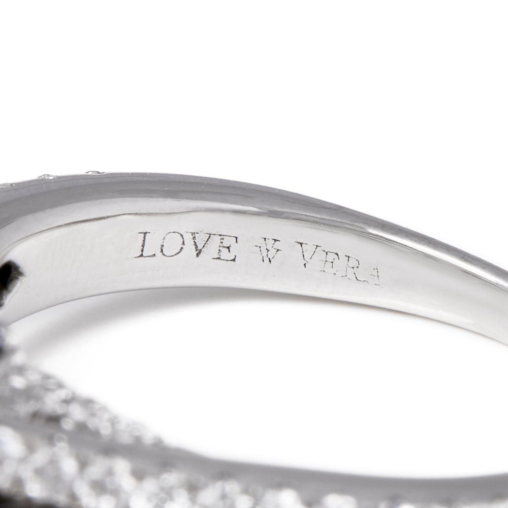 Vera Wang 14k White Gold Double Halo Diamond Engagement Ring